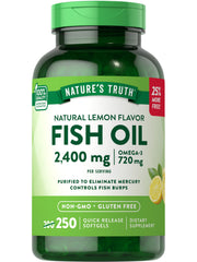 Nature's Truth Burpless Fish Oil bottle with softgels for daily convenience
