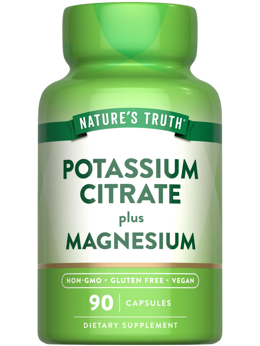 Nature's Truth cápsulas de citrato de potasio y magnesio para uso diario