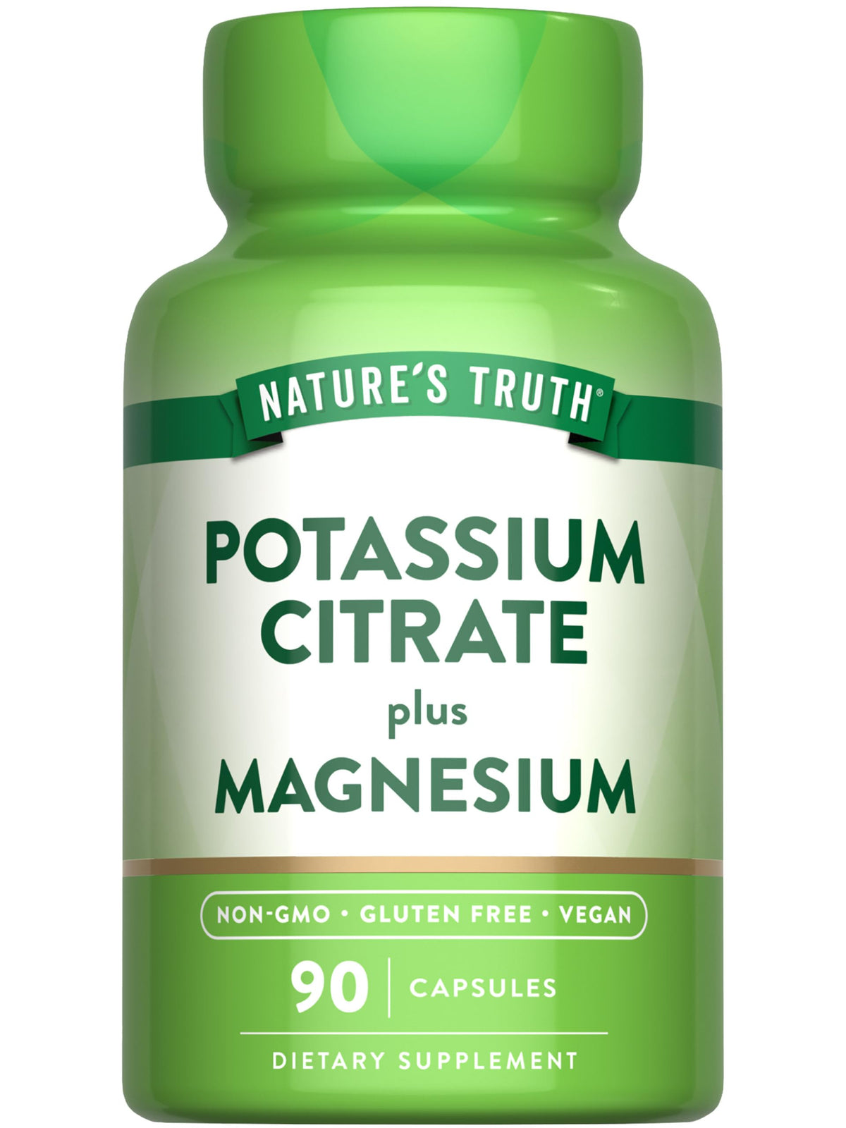 Nature's Truth cápsulas de citrato de potasio y magnesio para uso diario