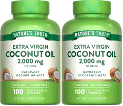 Nature's Truth coconut oil softgels in bottle for convenient daily use