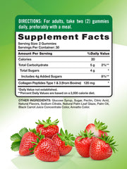 Close-up of Nature's Truth collagen gummies, strawberry flavor, daily use.