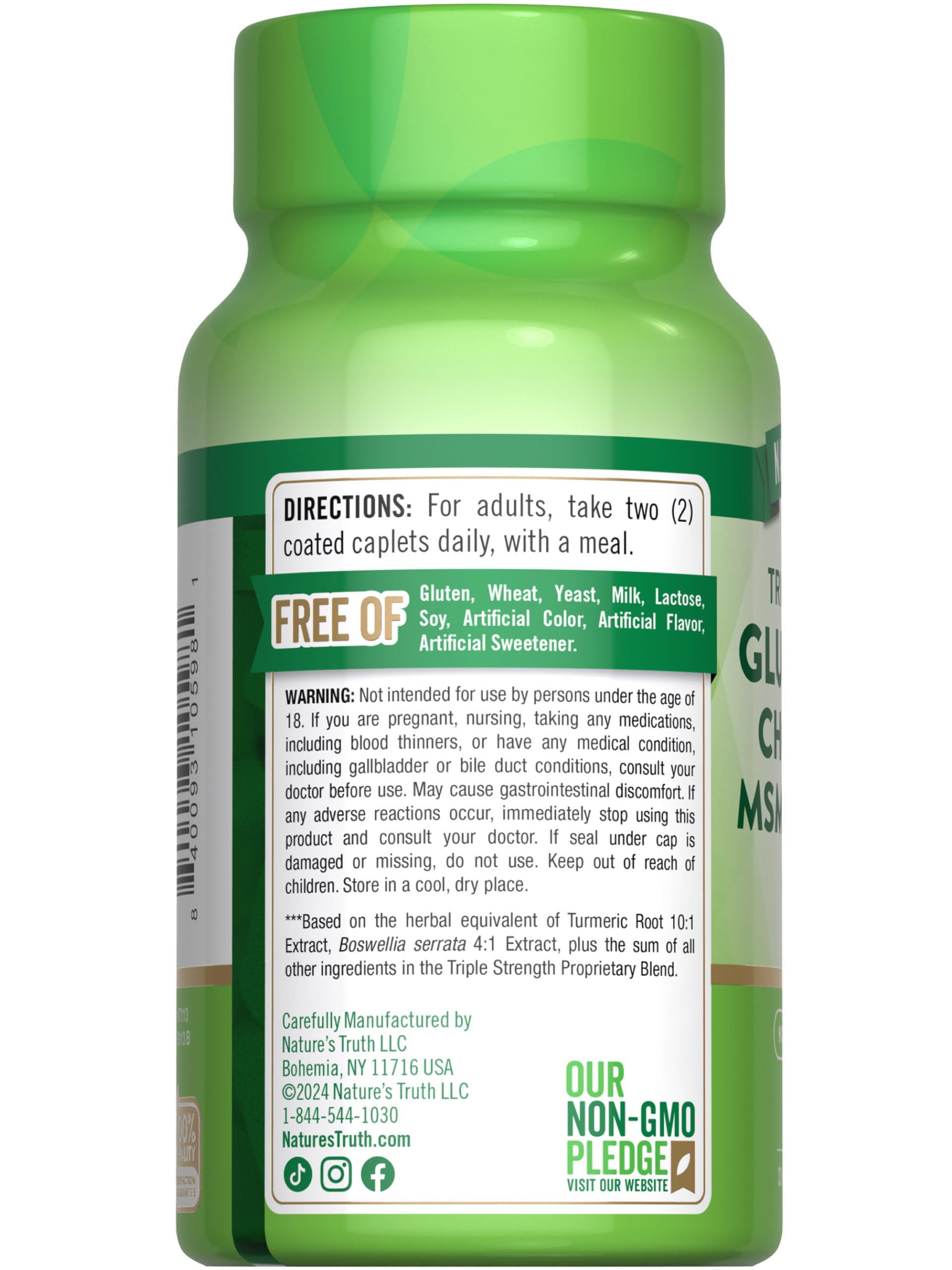 Nature's Truth daily joint-support supplement supports active living.