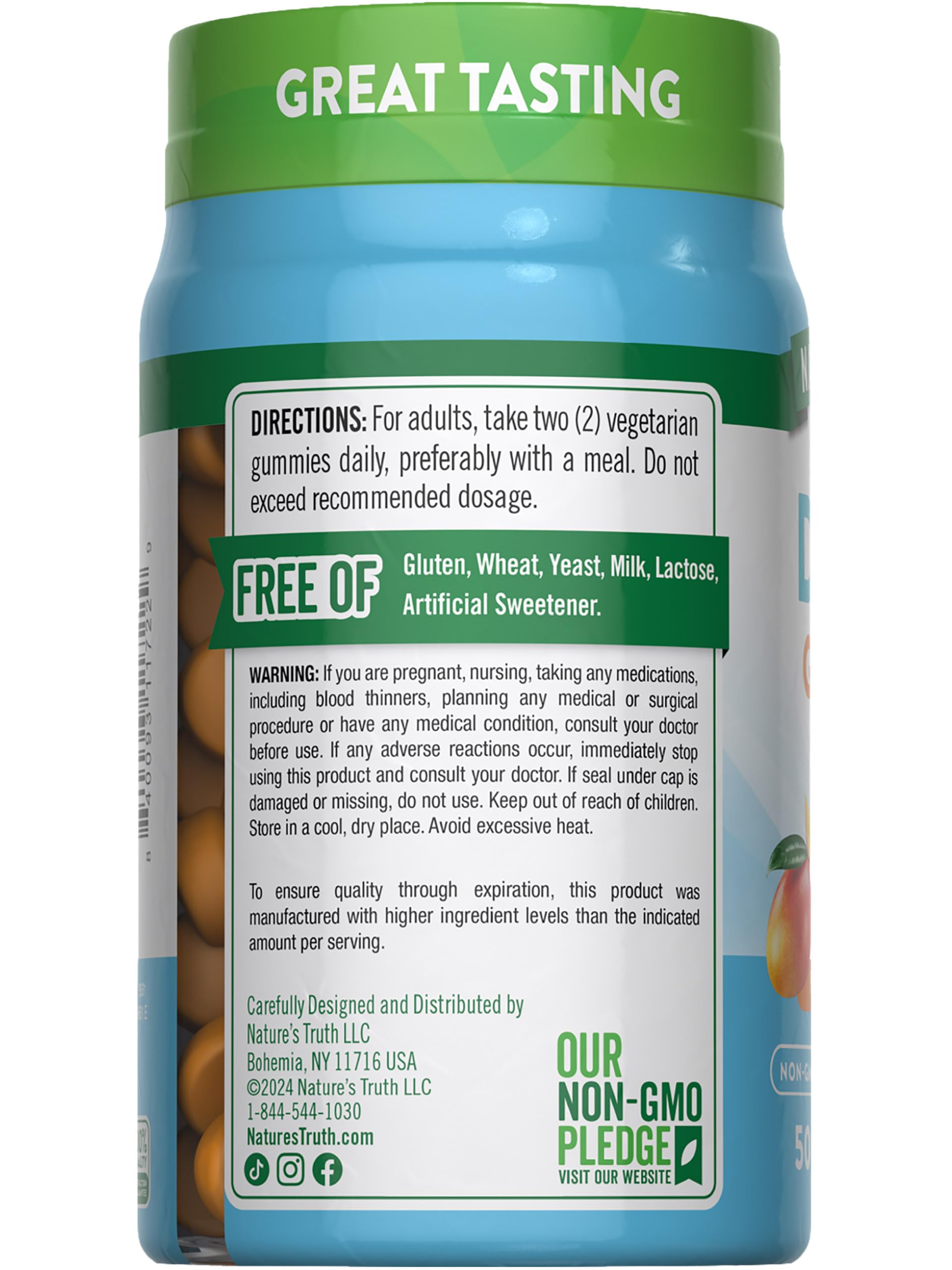 Side-by-side Nature's Truth bottles ideal for daily wellness routine