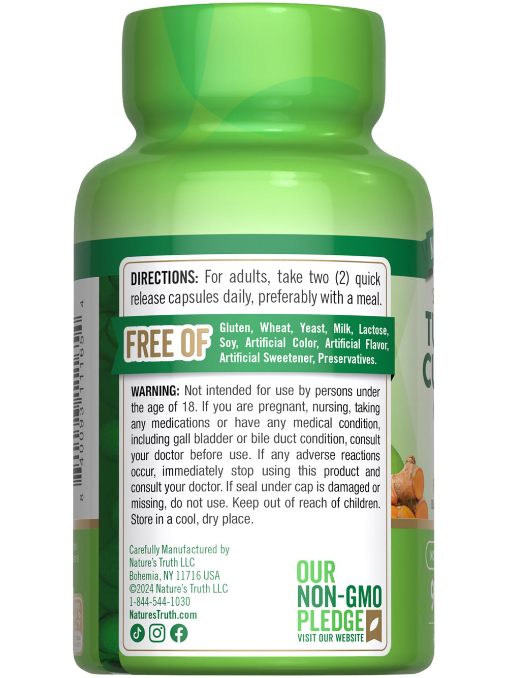 Nature's Truth daily wellness routine image invites consistent use of turmeric capsules.
