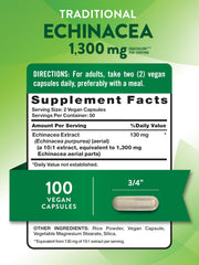 Nature's Truth Echinacea Extract Capsules label close-up shows non-GMO integrity and quality