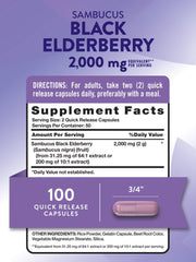 Nature's Truth elderberry capsules quick-release design ideal for on-the-go support