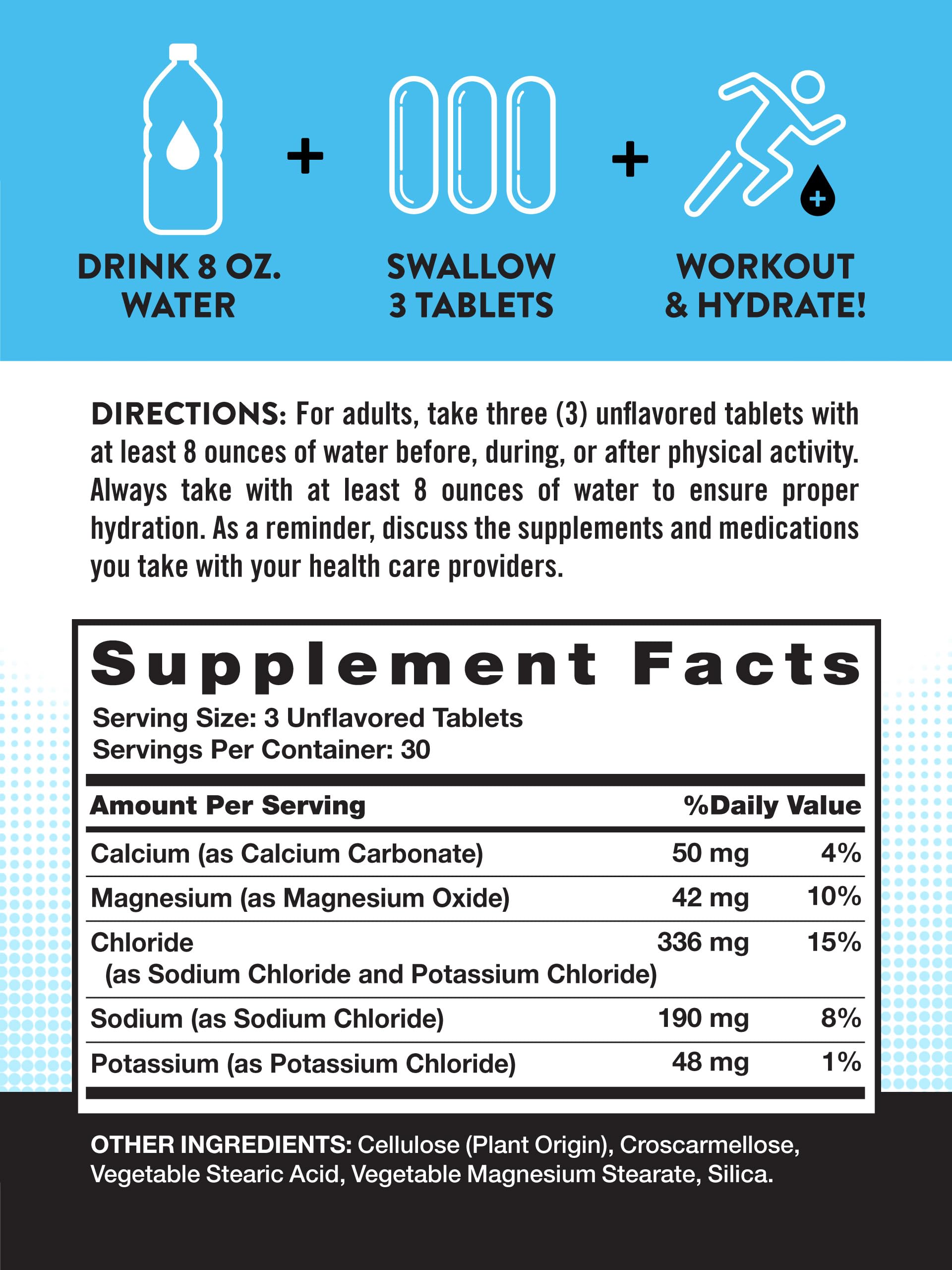 Nature's Truth electrolyte tablets dissolving in water for quick flavor-free refreshment