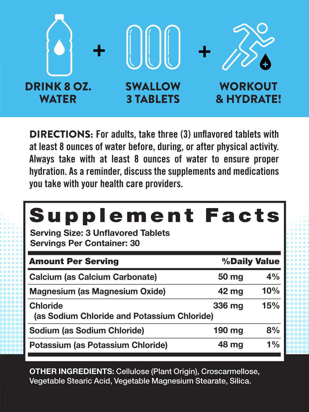 Nature's Truth electrolyte tablets dissolving in water for quick flavor-free refreshment