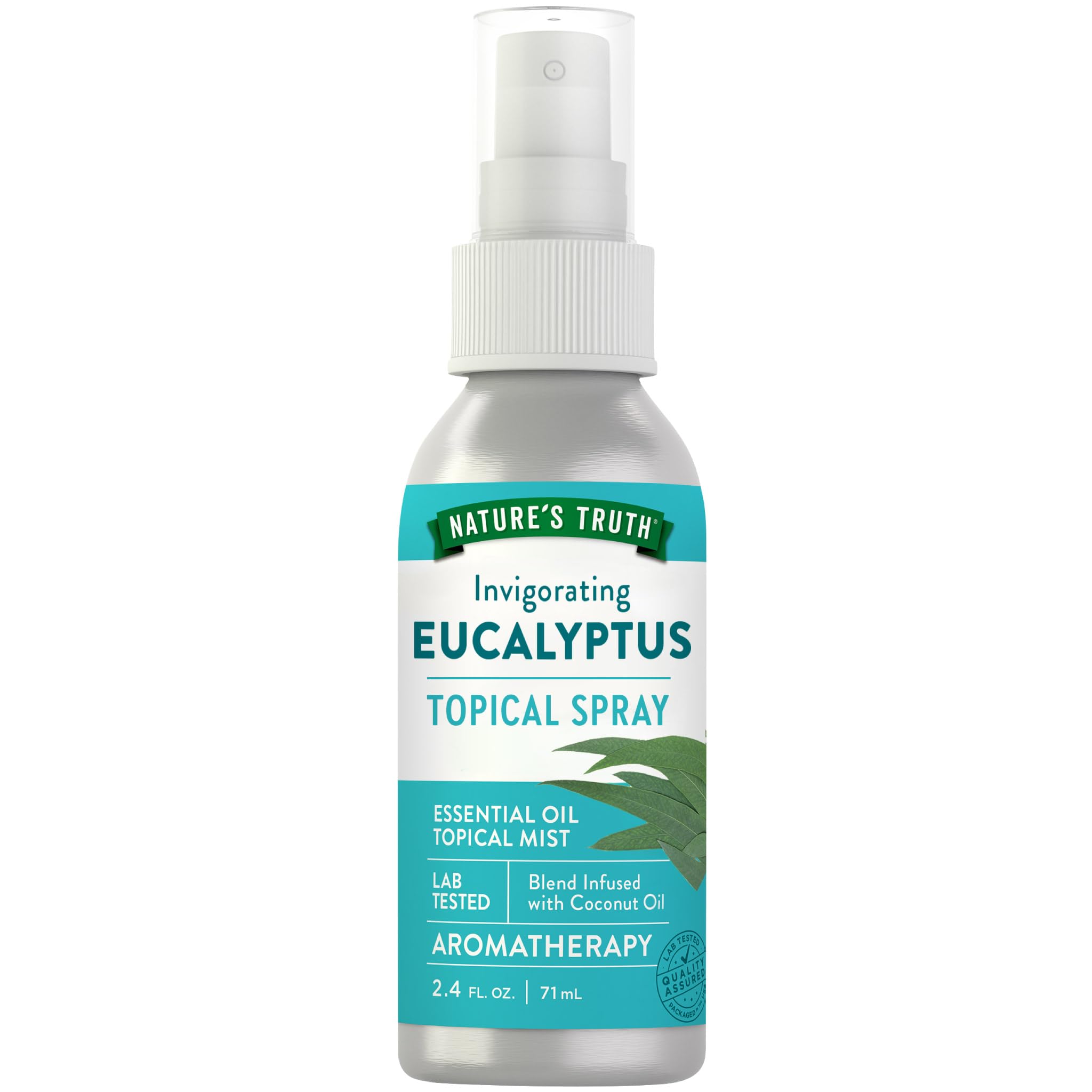 Nature's Truth Eucalyptus Mist Spray bottle ready for refreshing aromatherapy sessions.