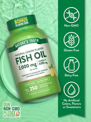 Nature's Truth Fish Oil lemon-flavored softgels offer a pleasant daily supplement