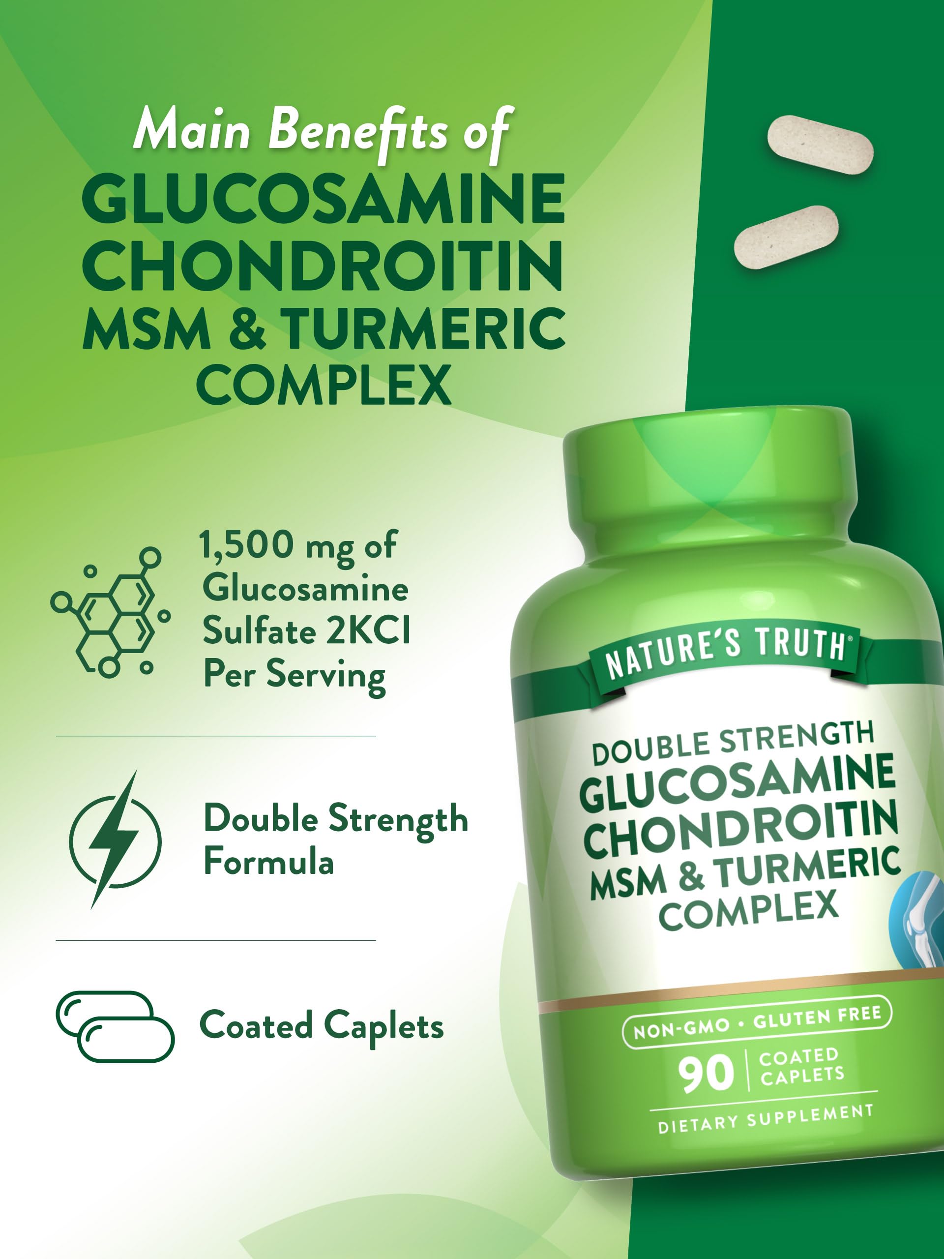 Nature's Truth gluten-free non-GMO label on bottle for clean supplementation.