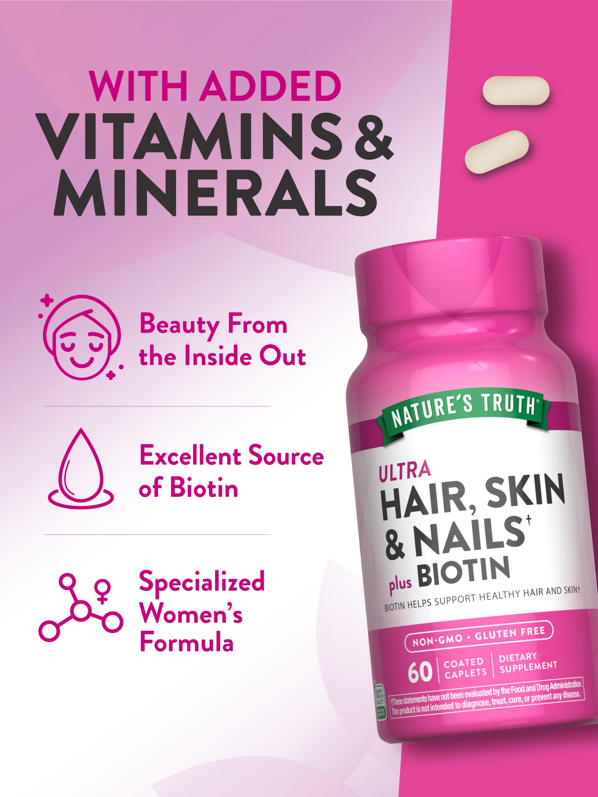 Nature's Truth Hair Skin and Nails packaging box for simple shopping