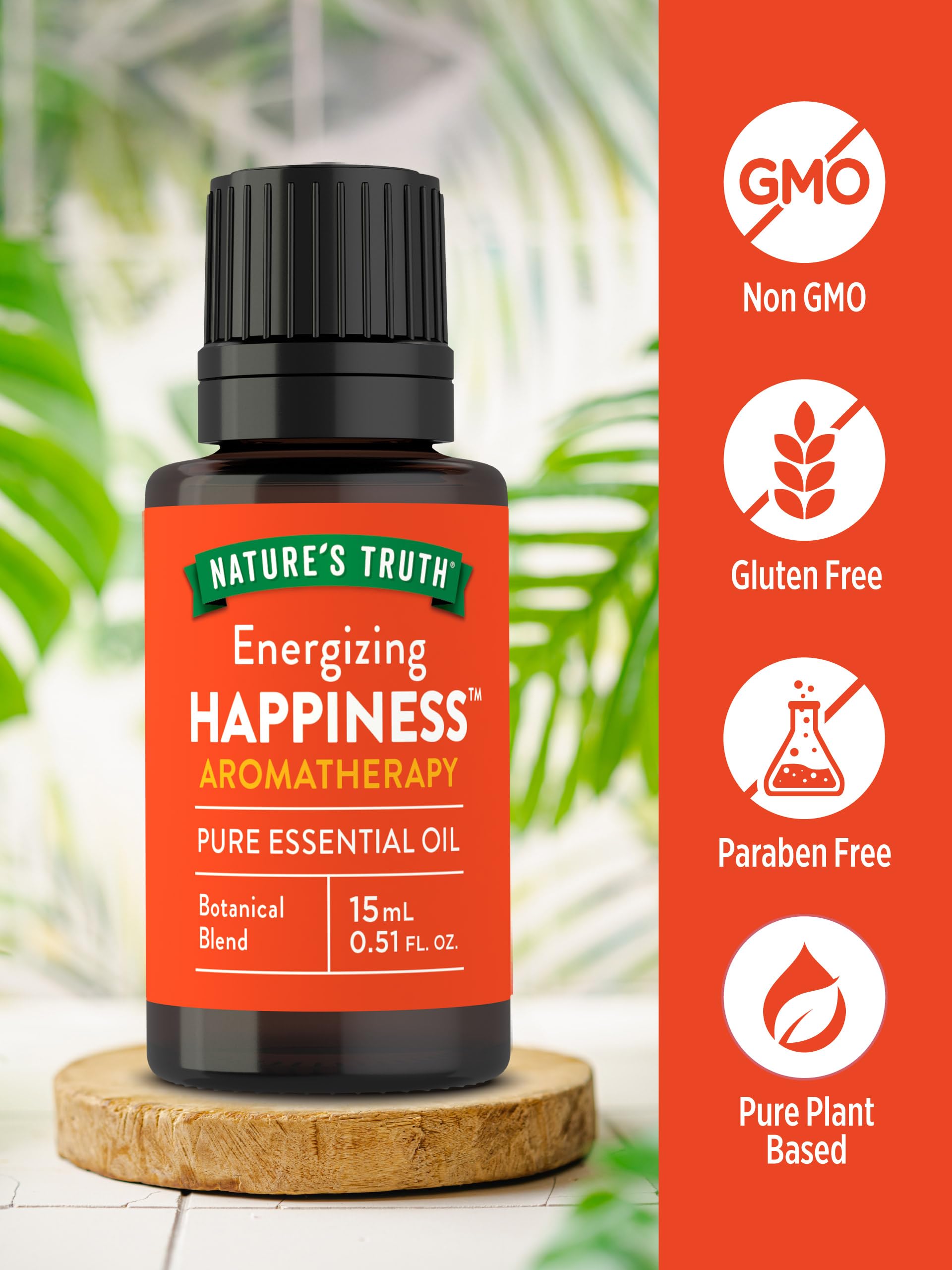 Blend with carrier oil for topical use after dilution with Nature's Truth Happiness.
