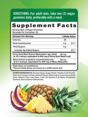 Nature's Truth gummies close up vibrant Passion Punch flavor for daily energy and focus.