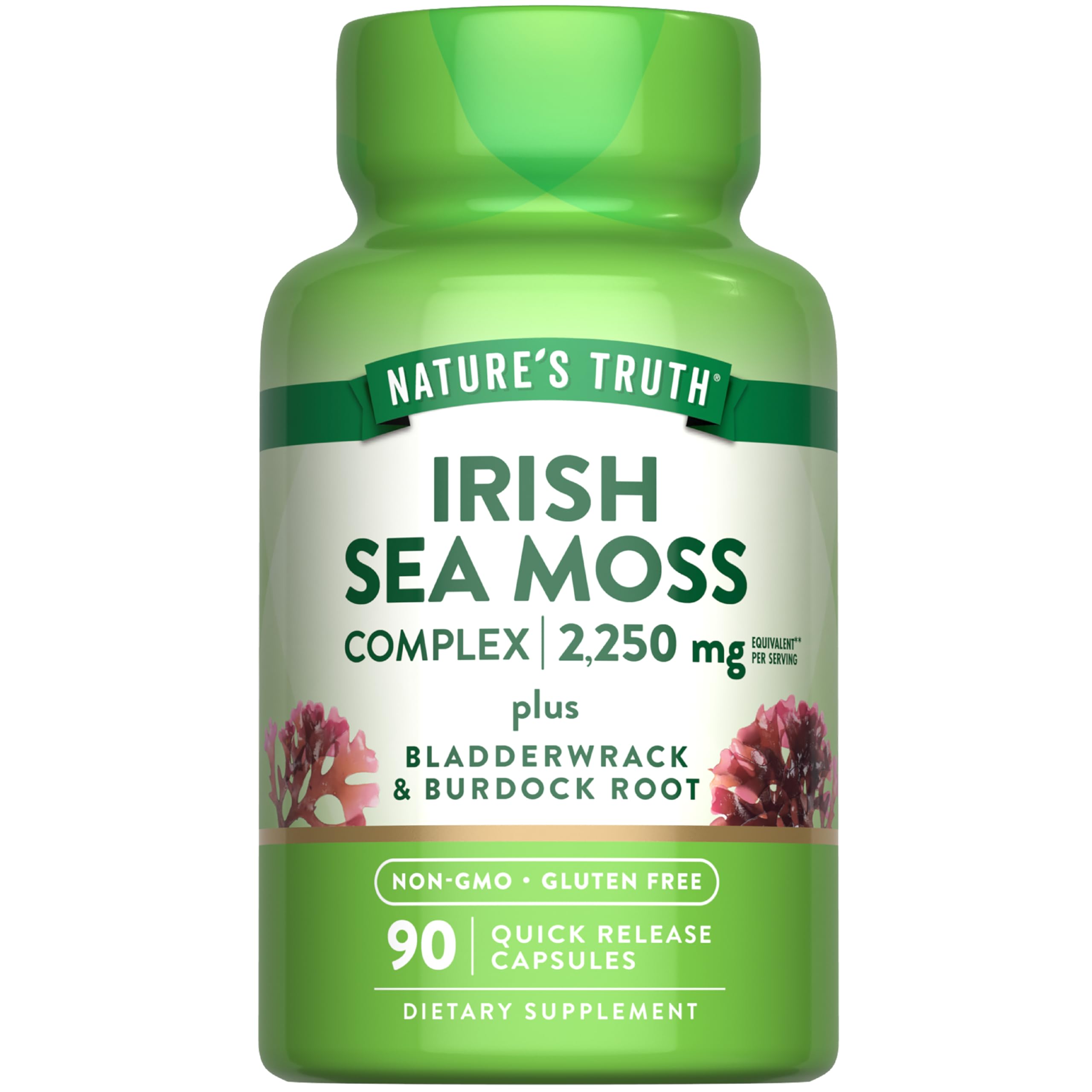 Nature's Truth Irish Sea Moss Capsules bottle front for daily wellness support