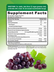 Nature's Truth Iron Gummies grape flavor close-up: tasty way to complement daily nutrient intake.