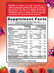 Nature's Truth Kids Multivitamin Gummies probiotic blend label highlighting gut-friendly support.
