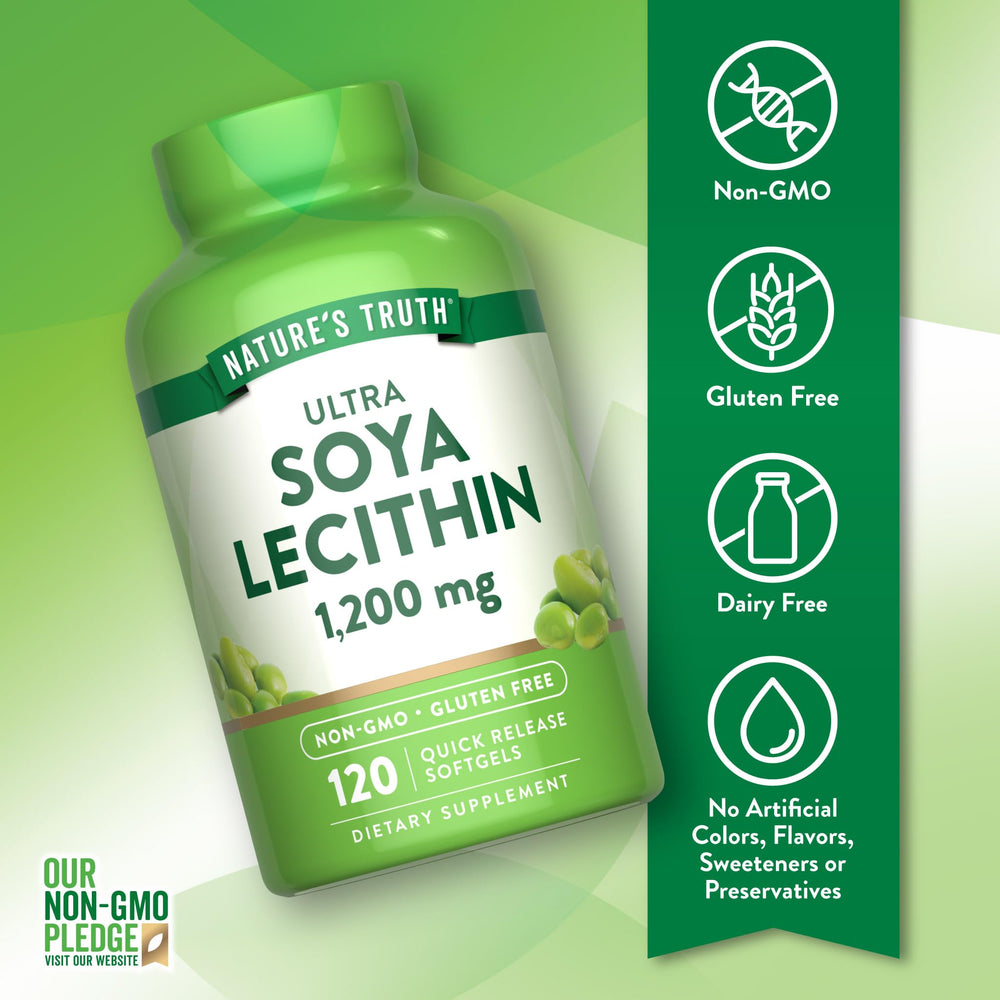 Nature's Truth label highlights non-GMO and gluten-free formula