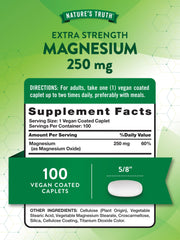 Pouring Nature's Truth magnesium 250 mg caplets for easy dosing