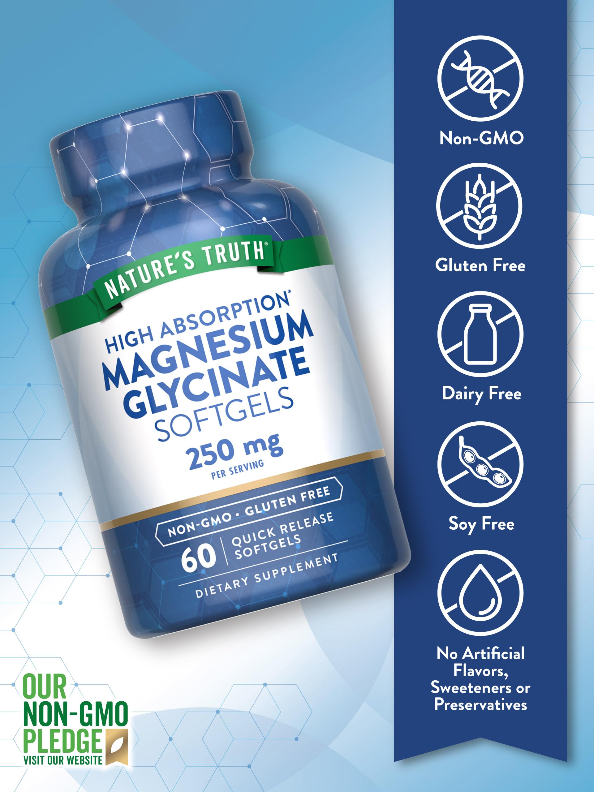 Close-up of Nature's Truth softgels capsules for easy intake.