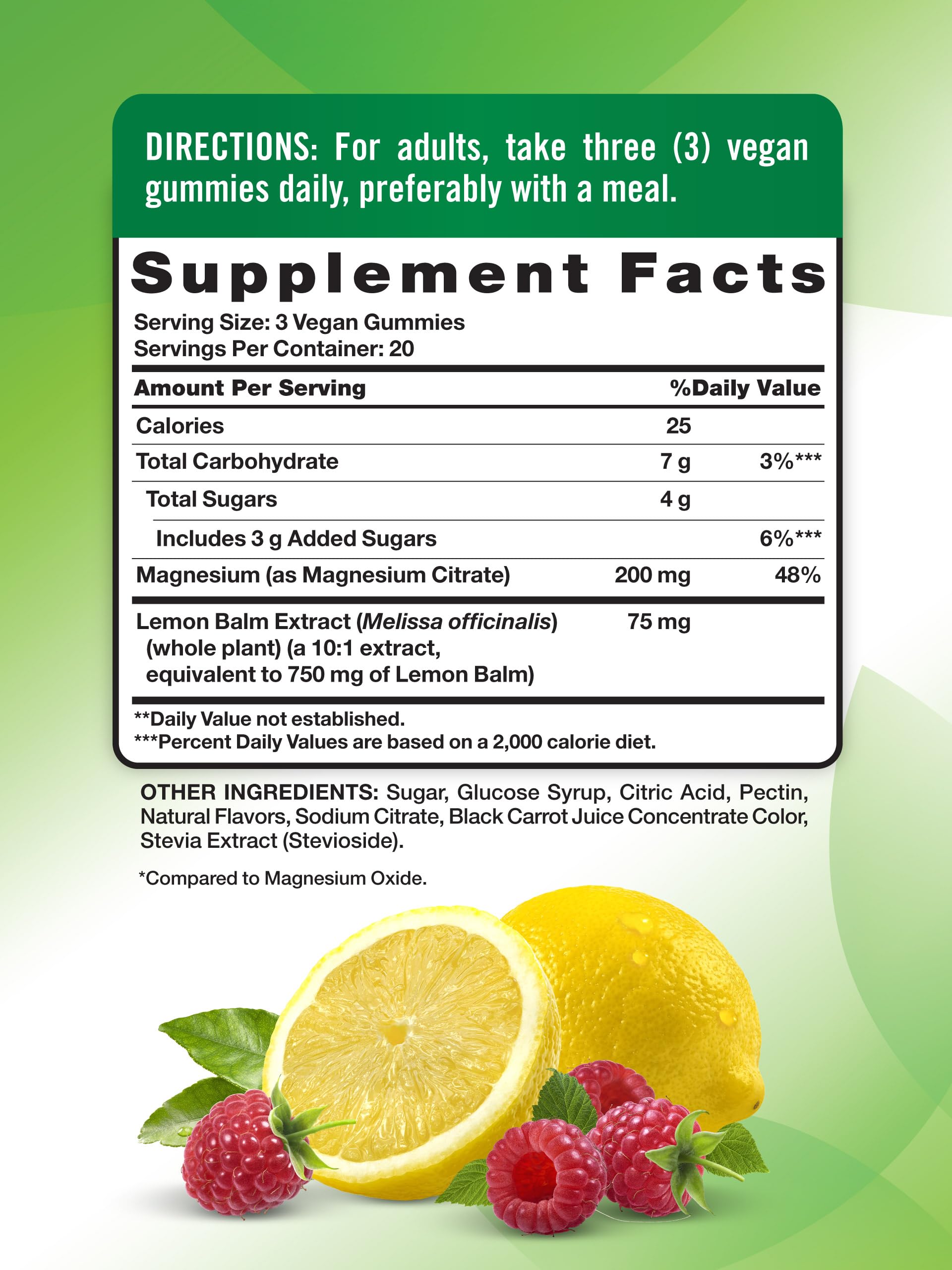 Nature's Truth Magnesium Gummies lemon-raspberry flavor offers tasty daily support.