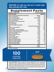 Nature's Truth Men 50+ capsules close-up shows coated caplets for easy swallowing