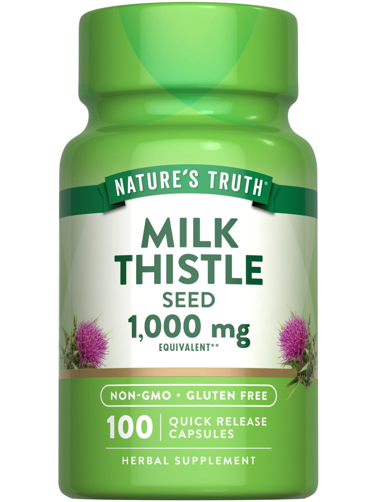 Nature's Truth Milk Thistle Seed Extract bottle for daily wellness support.