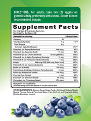 Close-up of blueberry-flavored gummies from Nature's Truth for easy daily use.