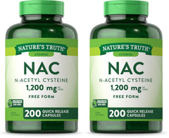 Nature's Truth NAC 1200mg bottle with capsules for daily wellness.