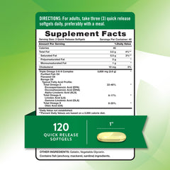 Packaging front of Nature's Truth Omega 3-6-9 highlights non-GMO formula.