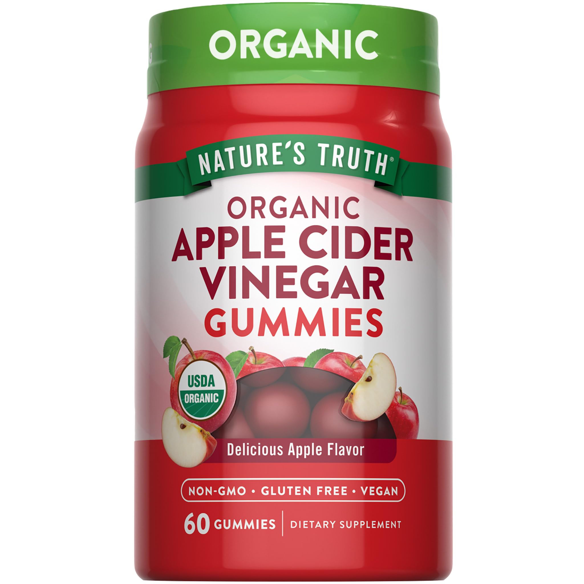 Nature's Truth Organic Apple Cider Vinegar Gummies bottle on shelf for daily wellness