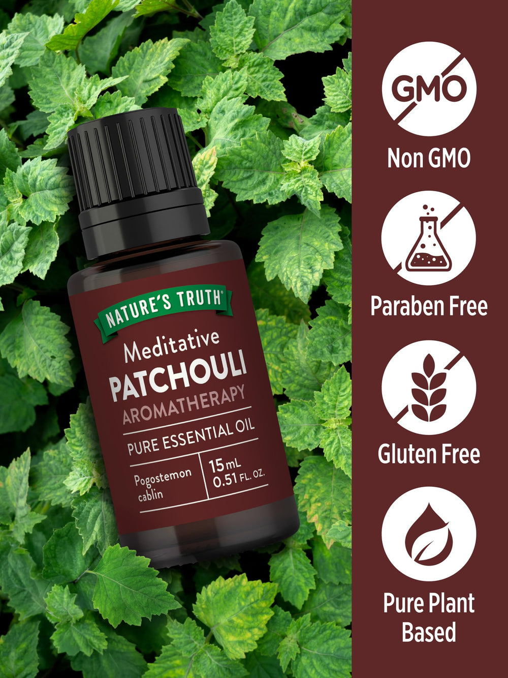 Nature's Truth Patchouli oil shower-bath usage for a soothing ritual