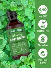 Nature's Truth Peppermint Essential Oil in bath or shower provides cooling, uplifting notes