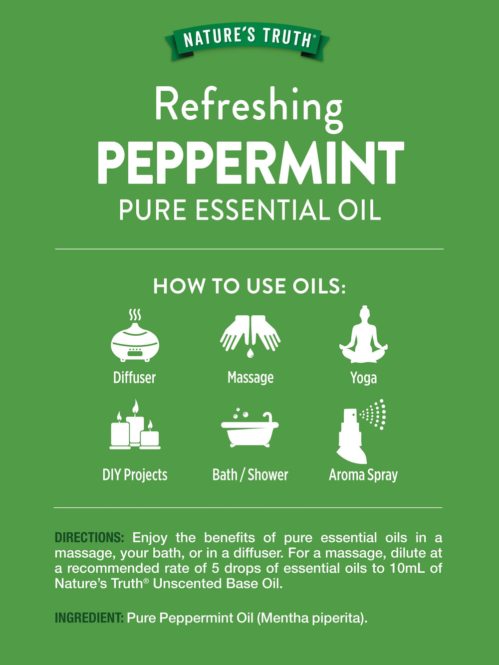 Nature's Truth Peppermint Essential Oil diffuser setup delivers a crisp, energizing scent