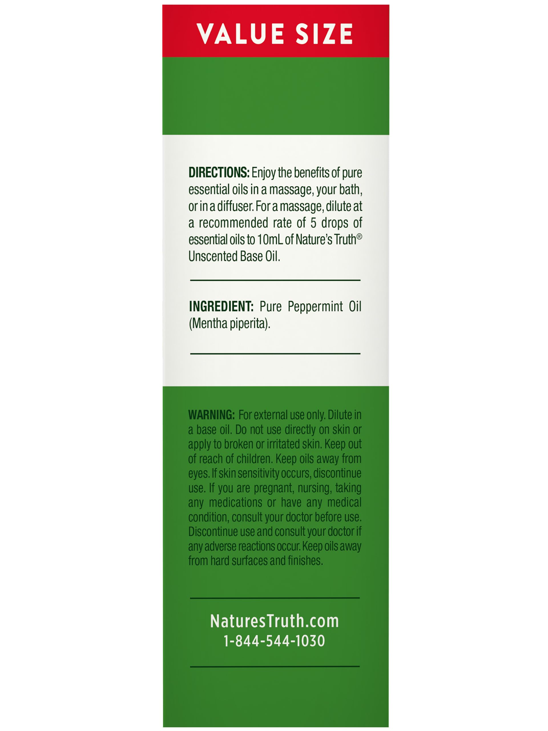 Nature's Truth Peppermint Essential Oil lab tested for purity and quality