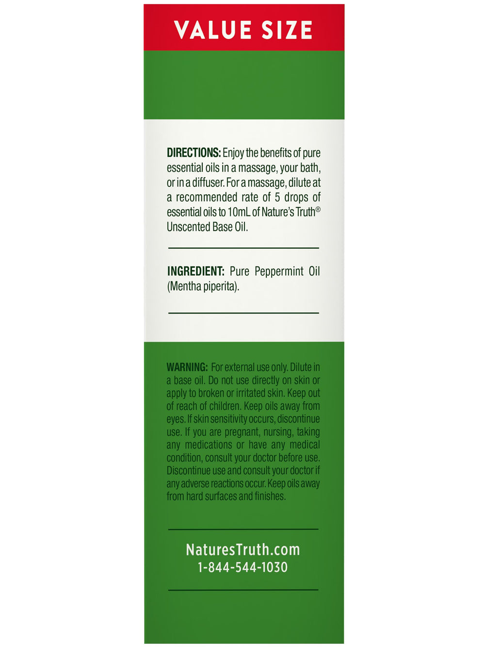 Nature's Truth Peppermint Essential Oil lab tested for purity and quality