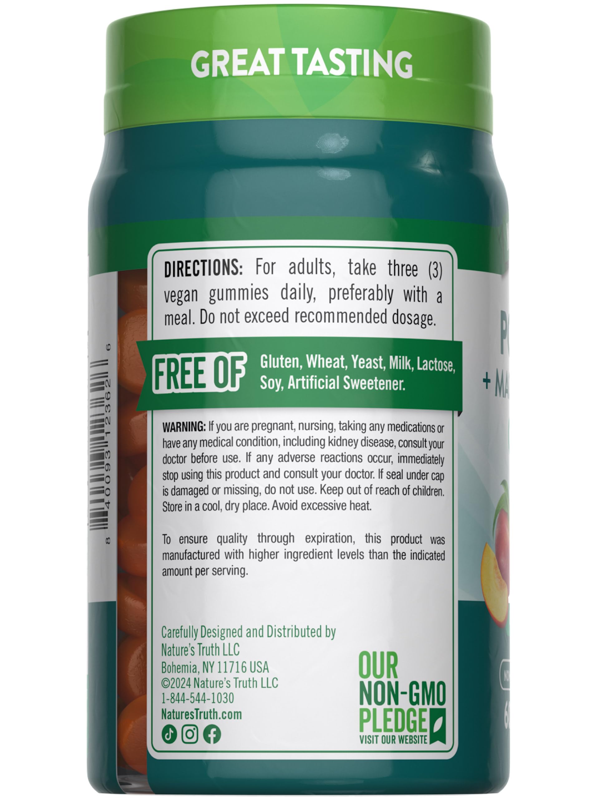 Pack shot of Nature's Truth potassium magnesium citrate gummies 2-pack.