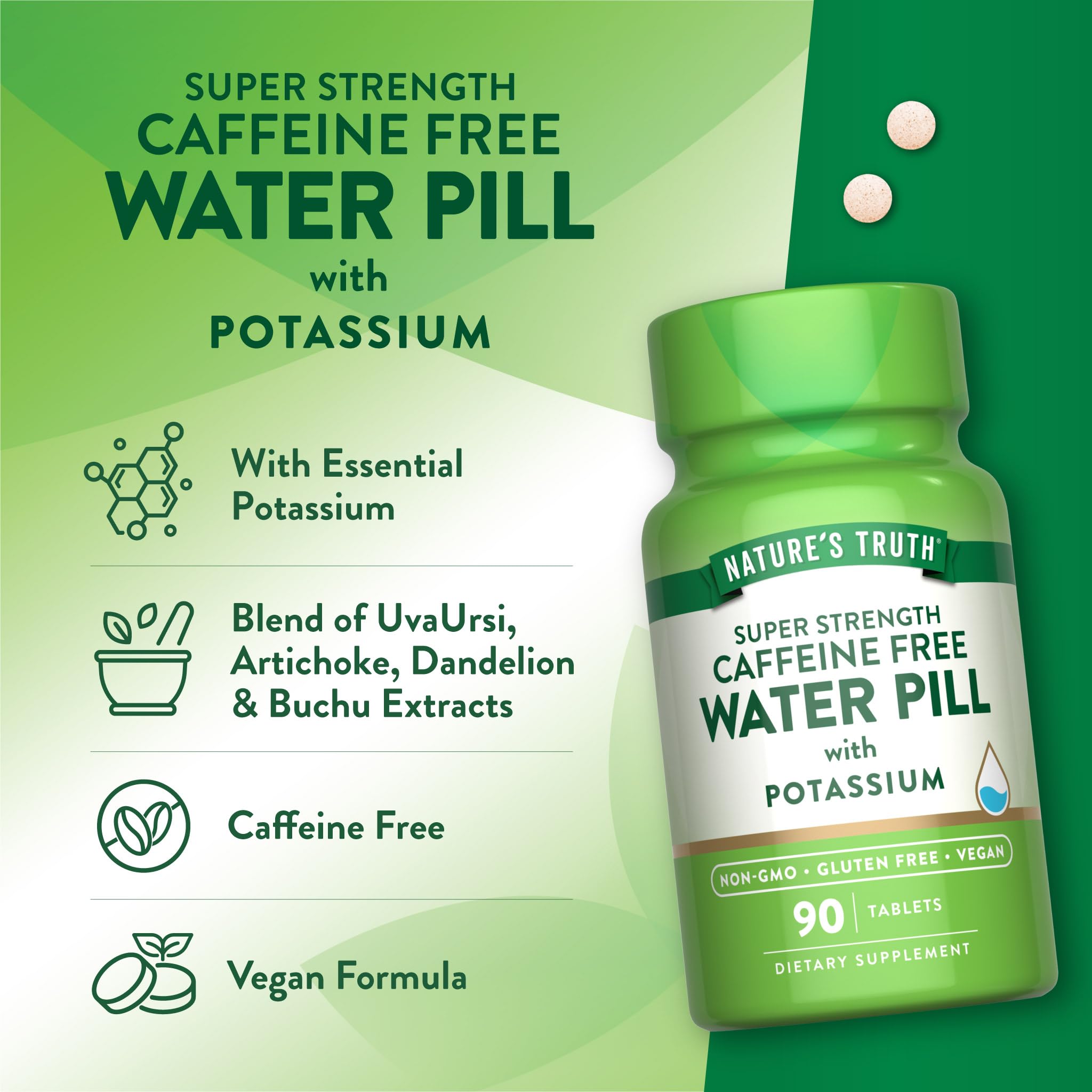 Nature's Truth potassium tablets pictured for travel and on-the-go use.