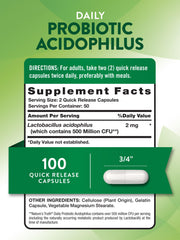 Nature's Truth Probiotics capsules in hand for convenient daily use.
