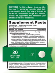 Nature's Truth Probiotics for Kids 30-chewables bottle for easy daily use.