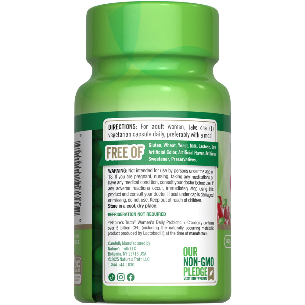 Box and bottle display of Nature's Truth Probiotics for Women in wellness routine