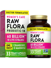 Nature's Truth Raw Flora Womens Probiotics bottle front supports daily digestive balance.