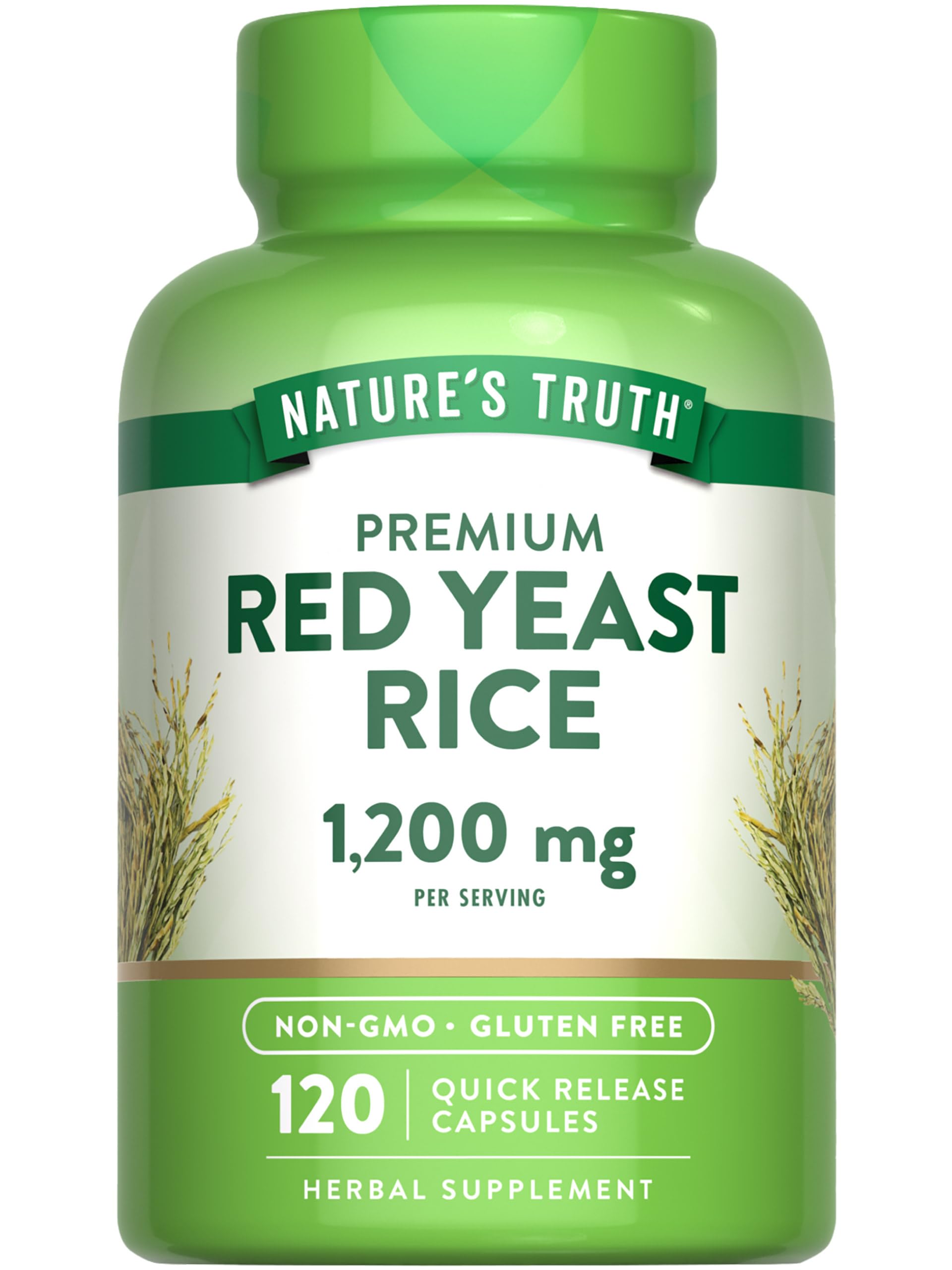 Nature's Truth Red Yeast Rice capsules bottle 1200 mg for daily wellness