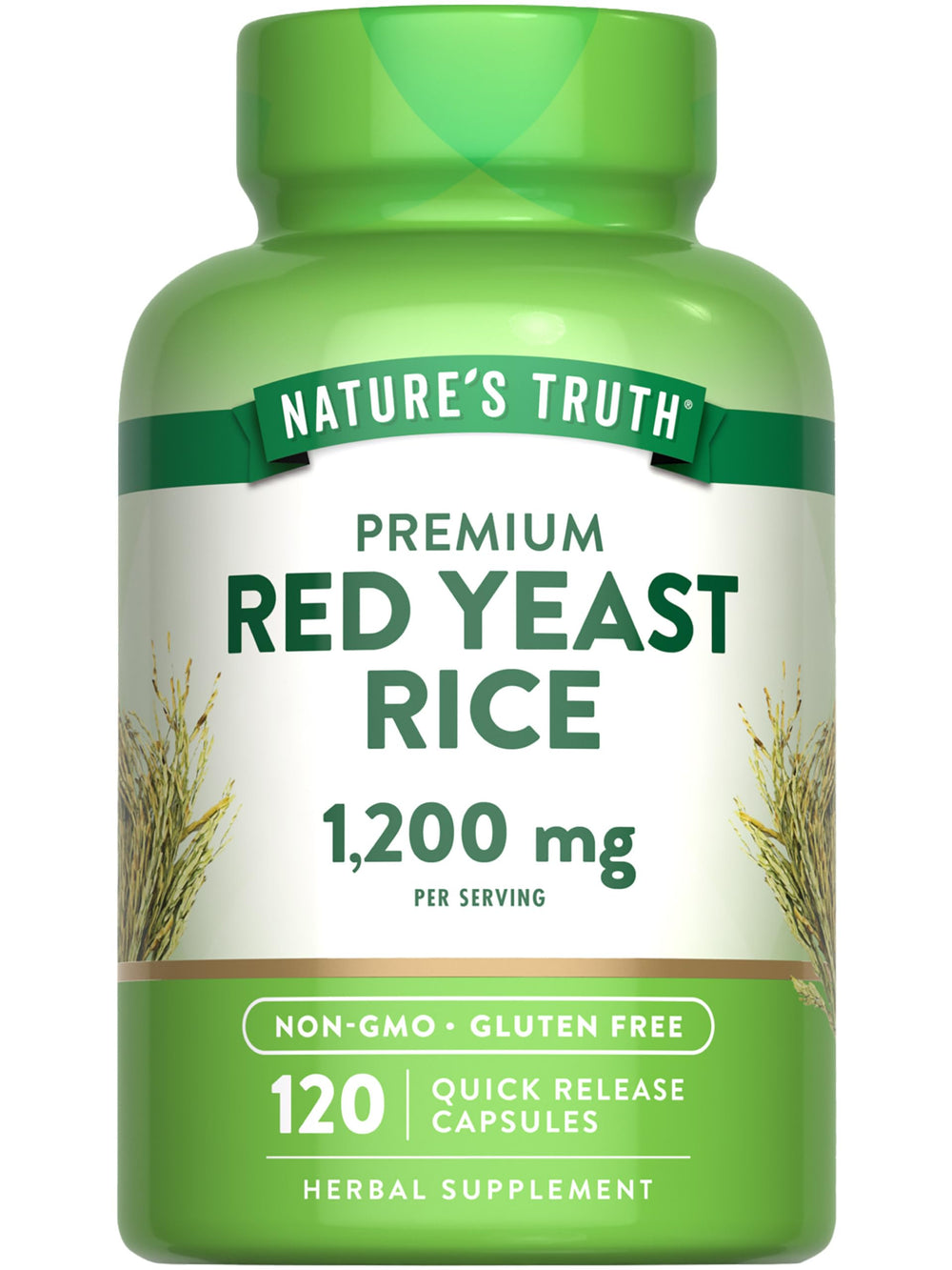 Nature's Truth Red Yeast Rice capsules bottle 1200 mg for daily wellness