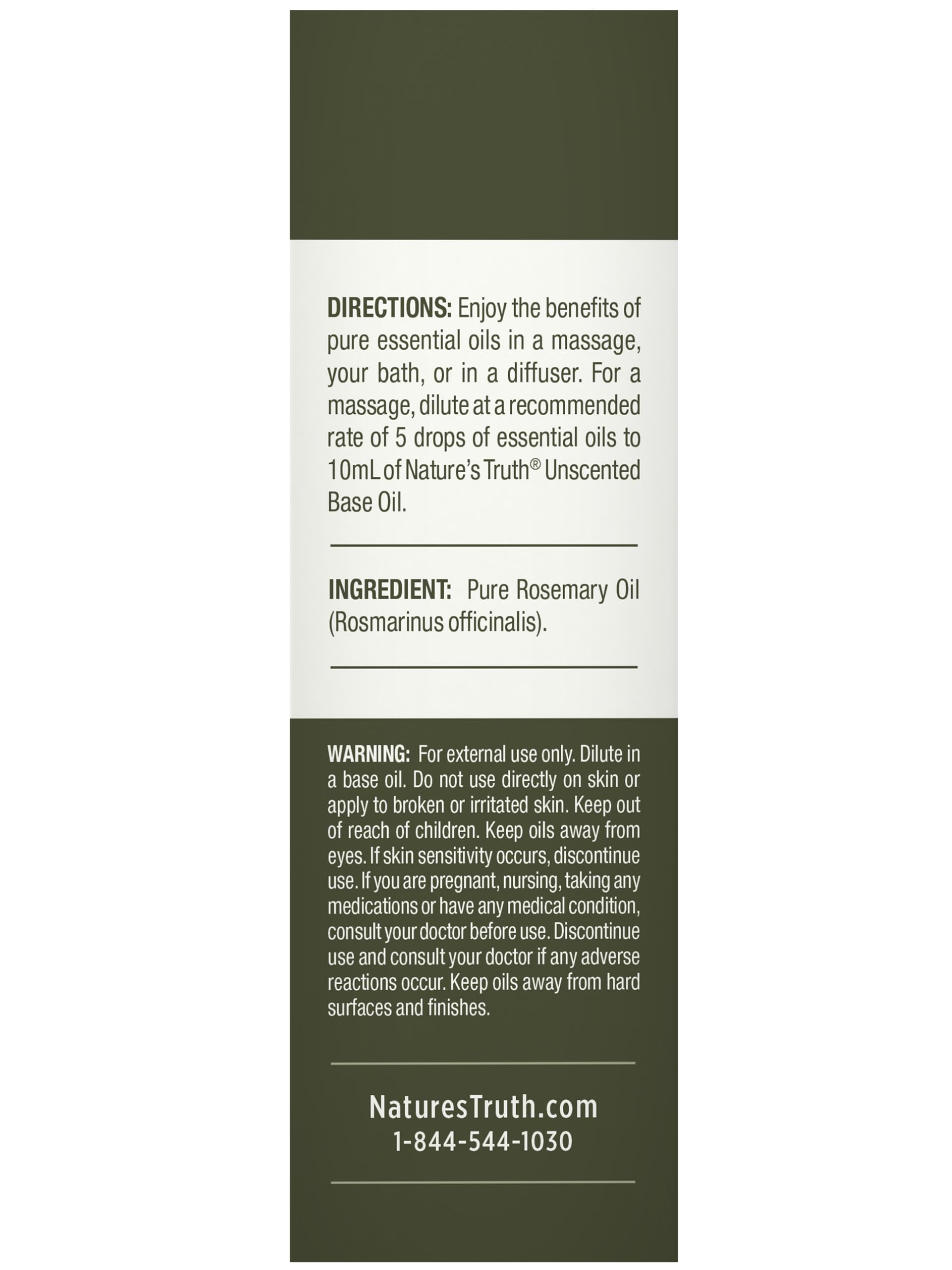 Nature's Truth rosemary oil suitable for yoga practice and focus.