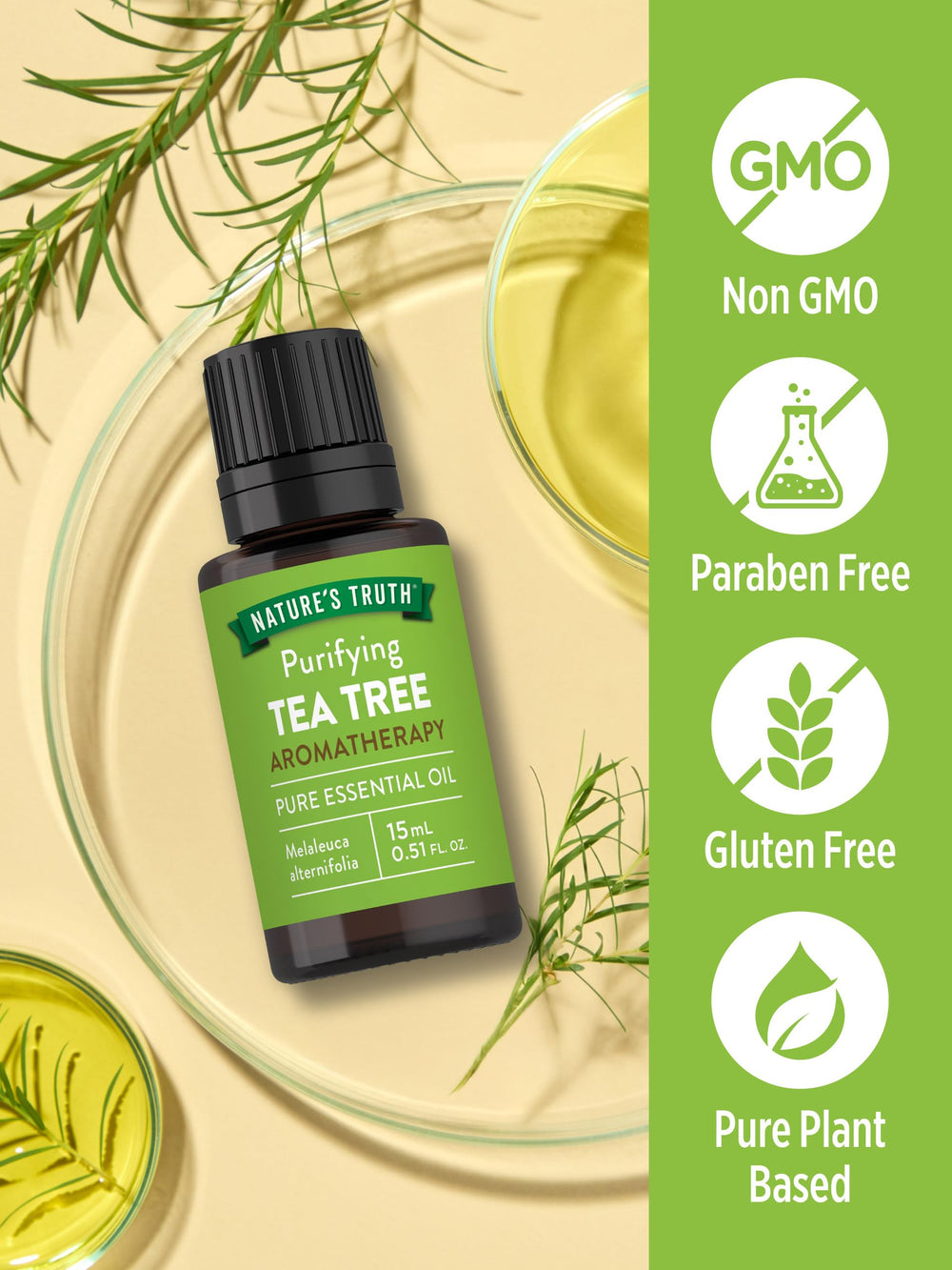 Nature's Truth Tea Tree Oil used in shower or bath for refreshing scent
