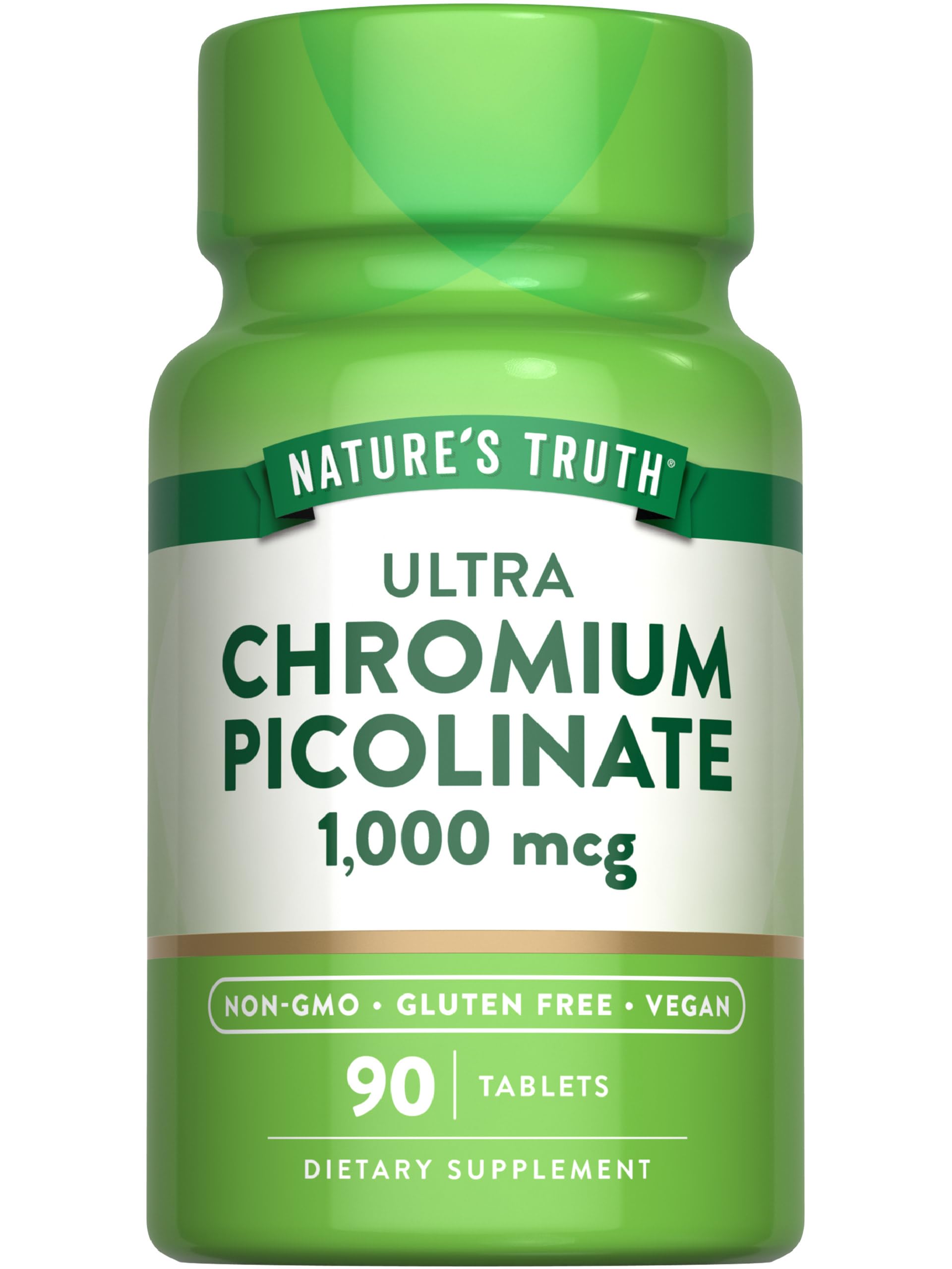 Nature's Truth Ultra Chromium Picolinate bottle for convenient daily use.