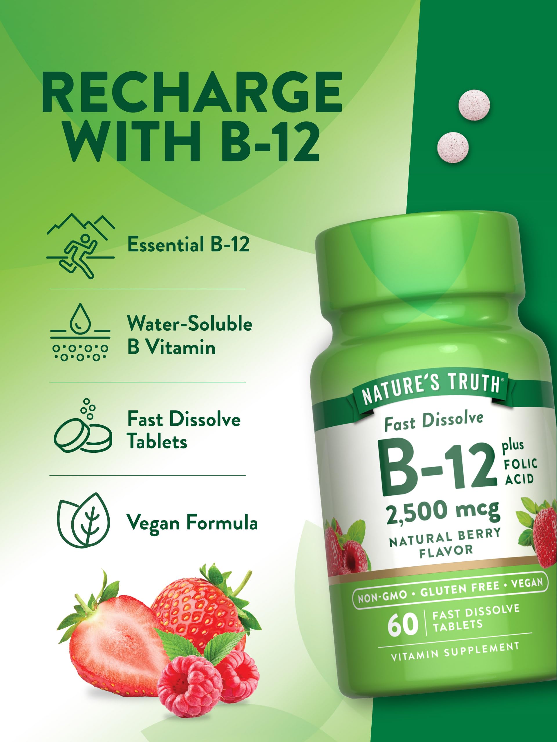 Nature's Truth vegan, non-GMO, gluten-free claim for dietary-friendly use
