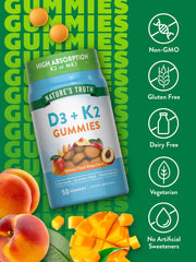 Vegetarian gummies packaging emphasizing gluten-free and non-GMO attributes