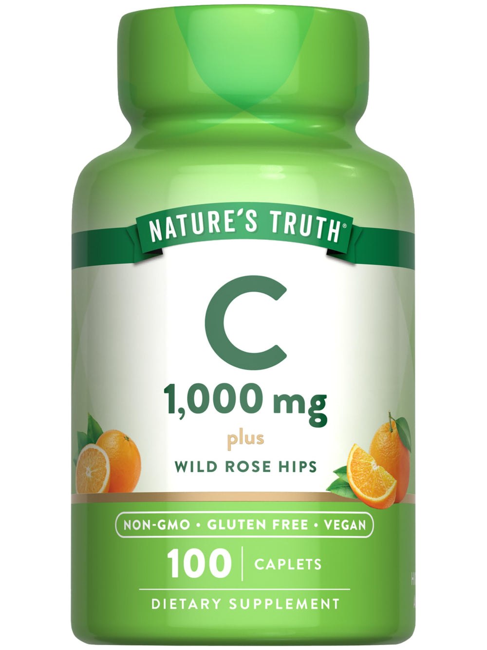 Nature's Truth Vitamin C 1000 mg with Rose Hips bottle supports immune health naturally